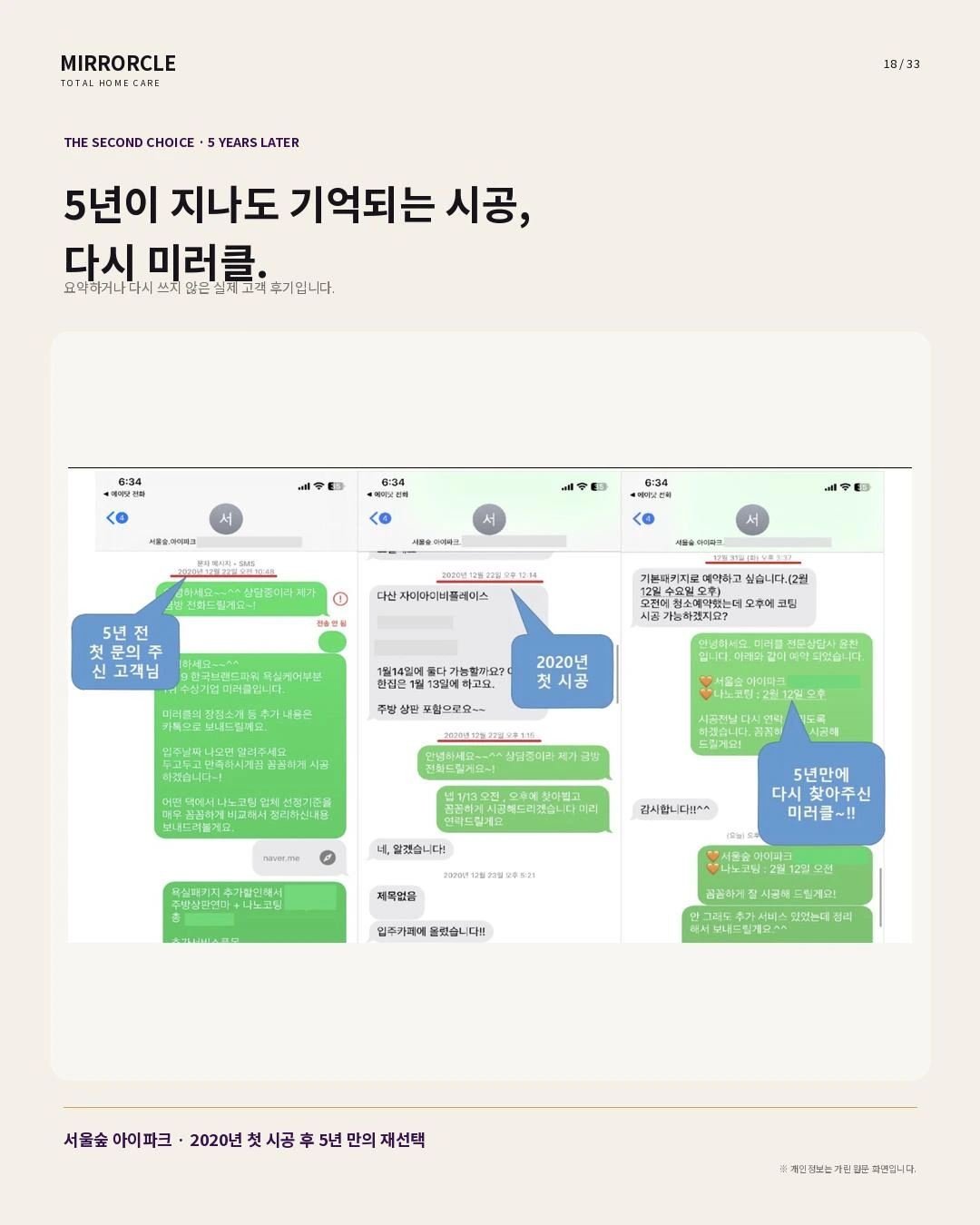 다시 찾아온 고객의 상담 기록 · 제공 후기 자료